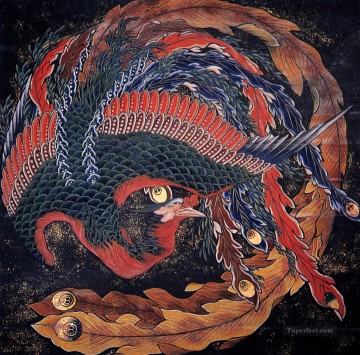  Hokusai Pintura al %C3%B3leo - fénix katsushika hokusai ukiyoe